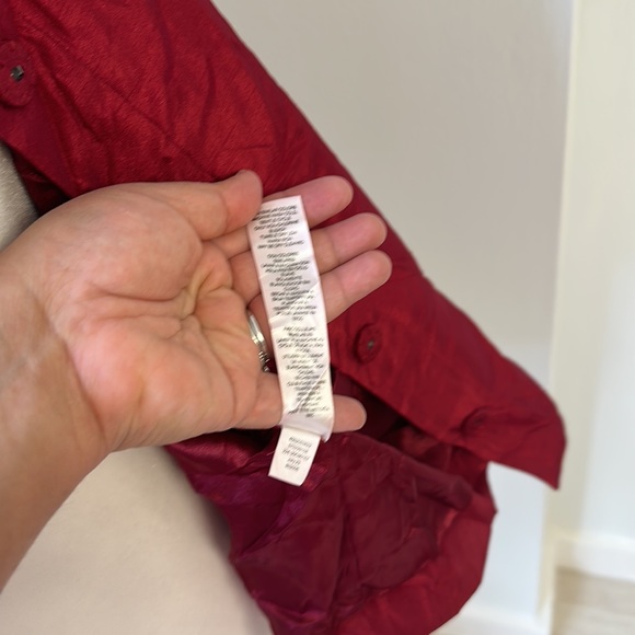 Chicos jacket large/size 2 Chicos sizing in burgundy color - Picture 7 of 9